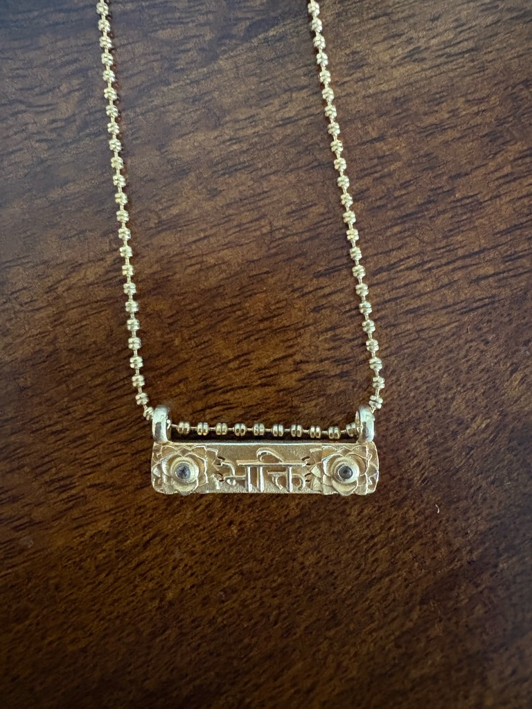 Satya Pure Devotion Bhakti Floral Bar Necklace 75$